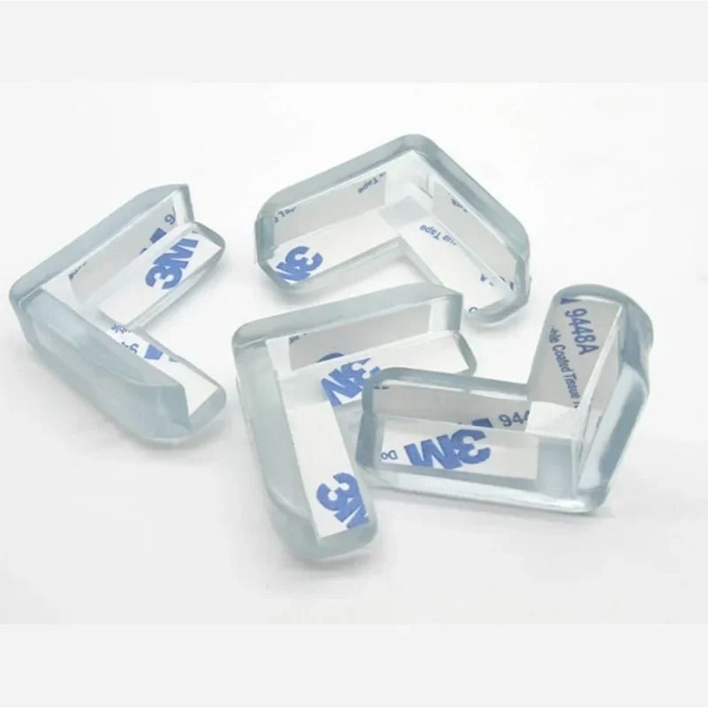 4Pcs Baby Safety LShape Transparent Table Corner Guards Furniture Protectors 13