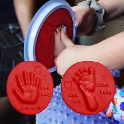 newborn hand & footprint maker diy air-drying inkpad souvenir clay
