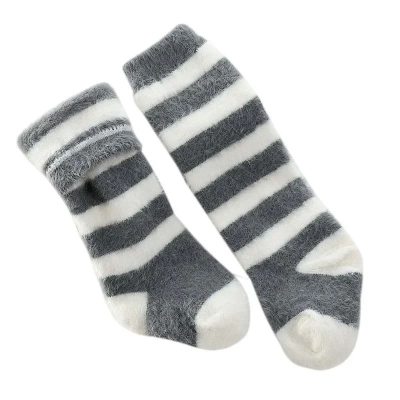 Winter Thick Warm Plush Baby Stockings Super Soft Knee High Socks 2