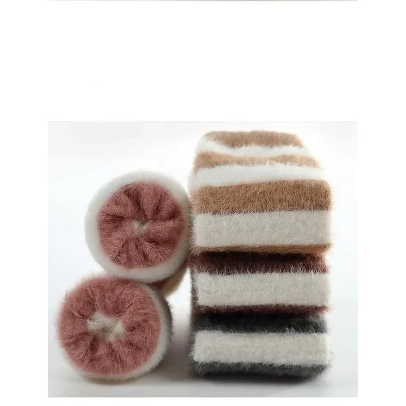 Winter Thick Warm Plush Baby Stockings Super Soft Knee High Socks 3