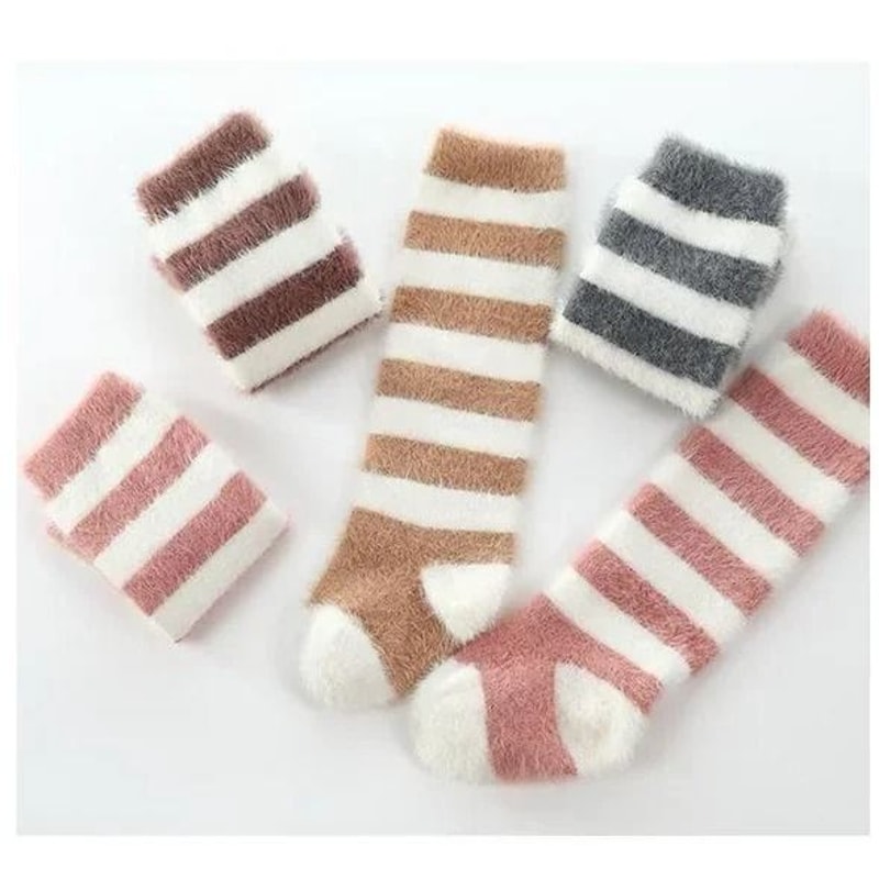 Winter Thick Warm Plush Baby Stockings Super Soft Knee High Socks 4