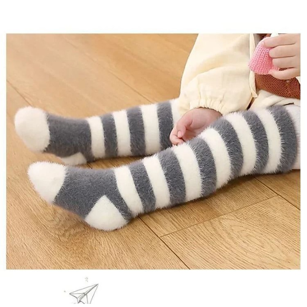 Winter Thick Warm Plush Baby Stockings Super Soft Knee High Socks 5