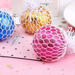 anti-stress mesh squeeze ball colourful slime fidget toy