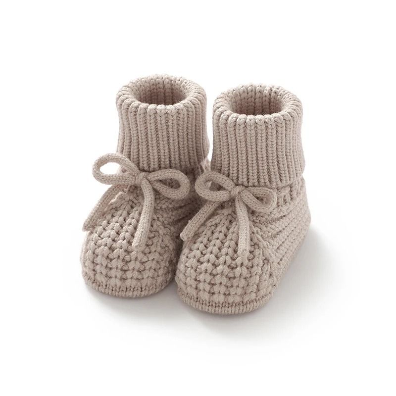 Knitted SoftSoled AntiSlip Baby Booties First Walker Crib Shoes 0