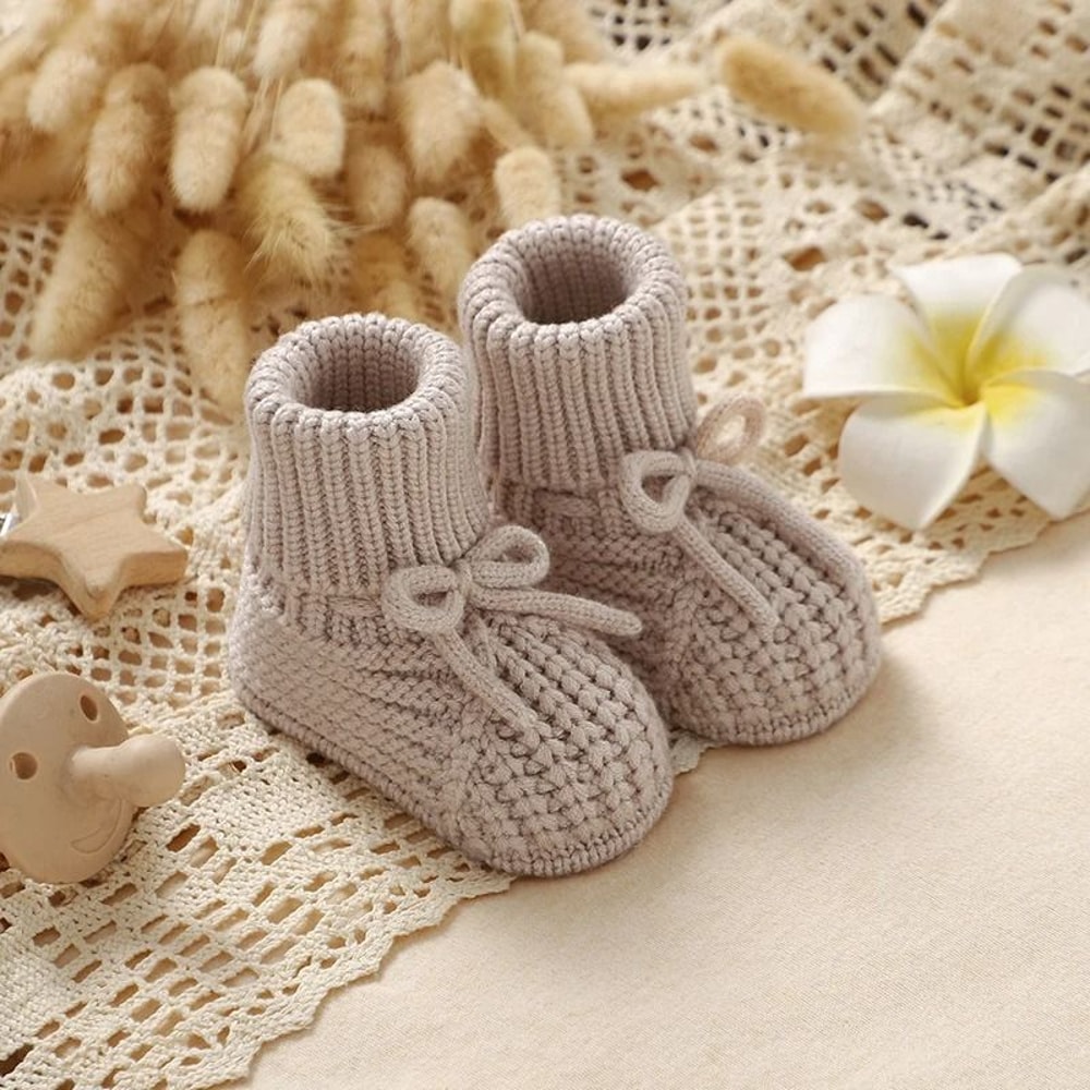 Knitted SoftSoled AntiSlip Baby Booties First Walker Crib Shoes 3