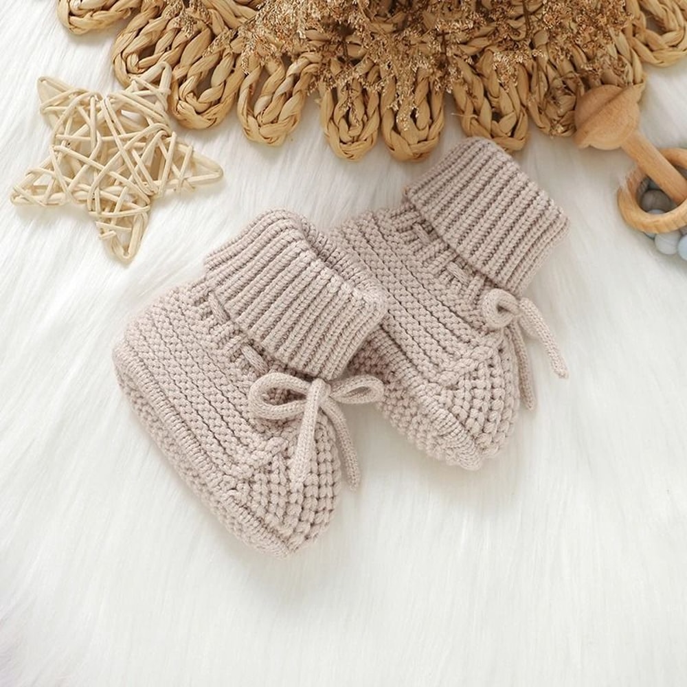 Knitted SoftSoled AntiSlip Baby Booties First Walker Crib Shoes 4