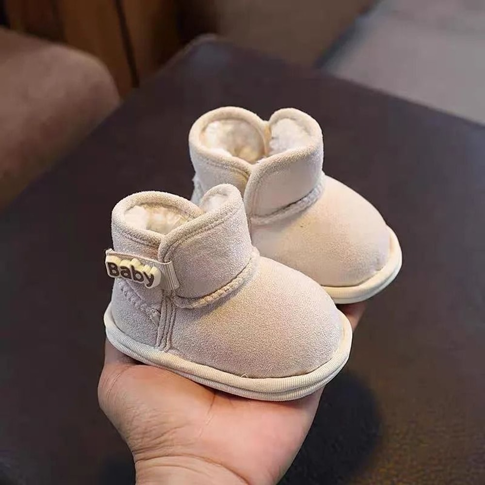 Newborn Baby Snow Boots Warm Plus Fleece Nonslip Thickened Winter Shoes 8