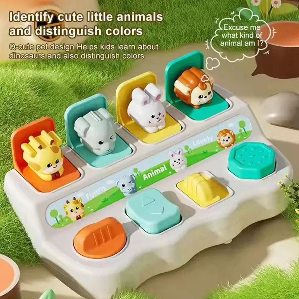 Montessori PopUp Animal Toys Learning Boxes Logic Motor Skill Development 1
