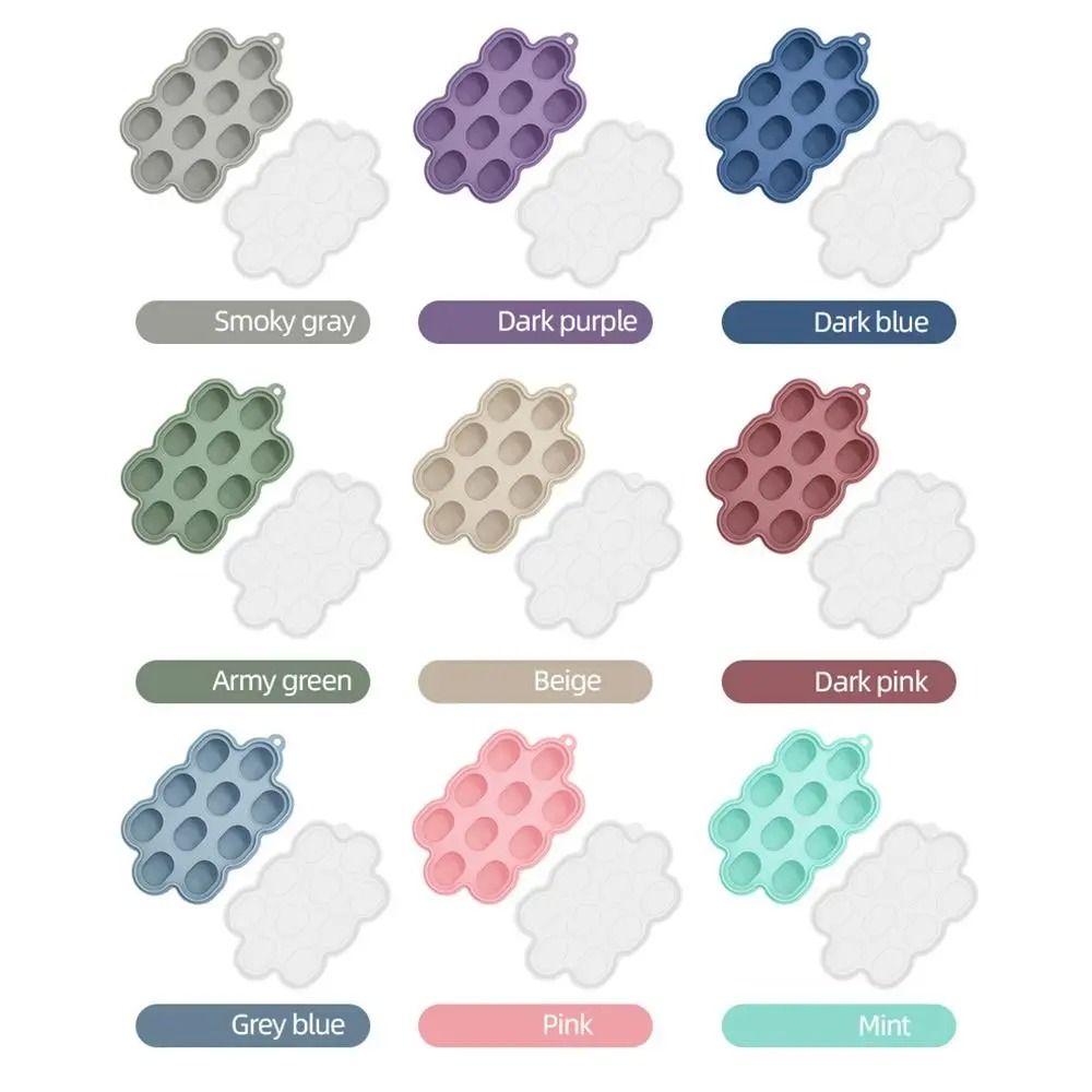 10Hole Silicone Baby Breastmilk Popsicle Molds Fruit Food Feeder Tray 2