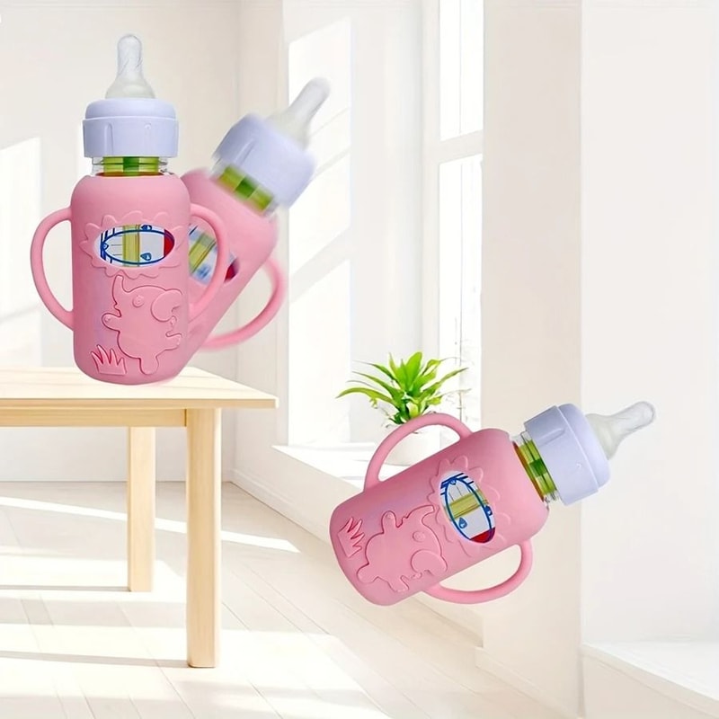 Elephant Silicone Bottle Handle Sleeve For 8oz240ml NarrowNeck Bottles 2