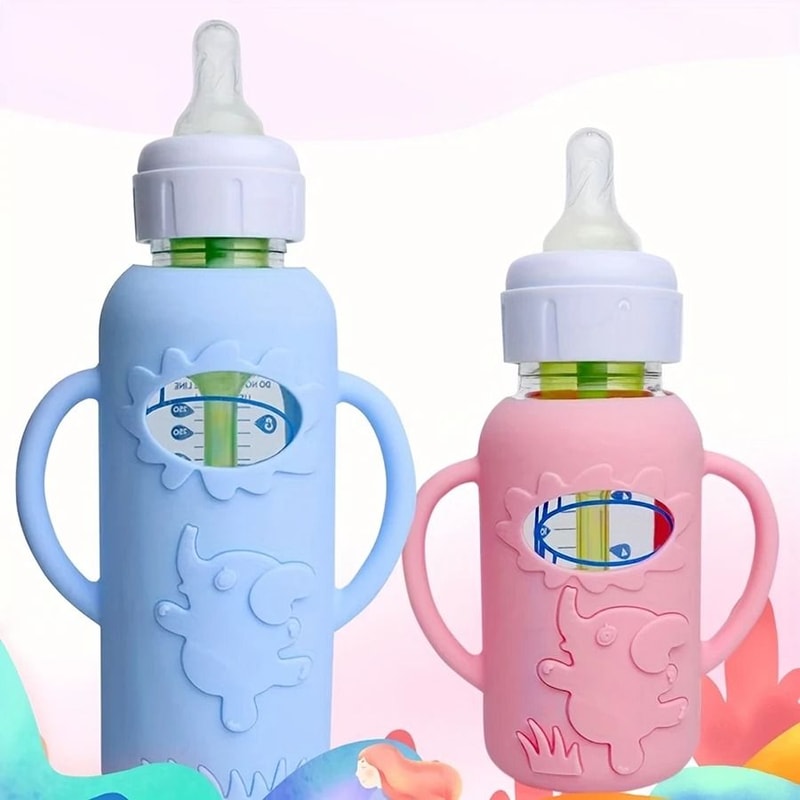Elephant Silicone Bottle Handle Sleeve For 8oz240ml NarrowNeck Bottles 3