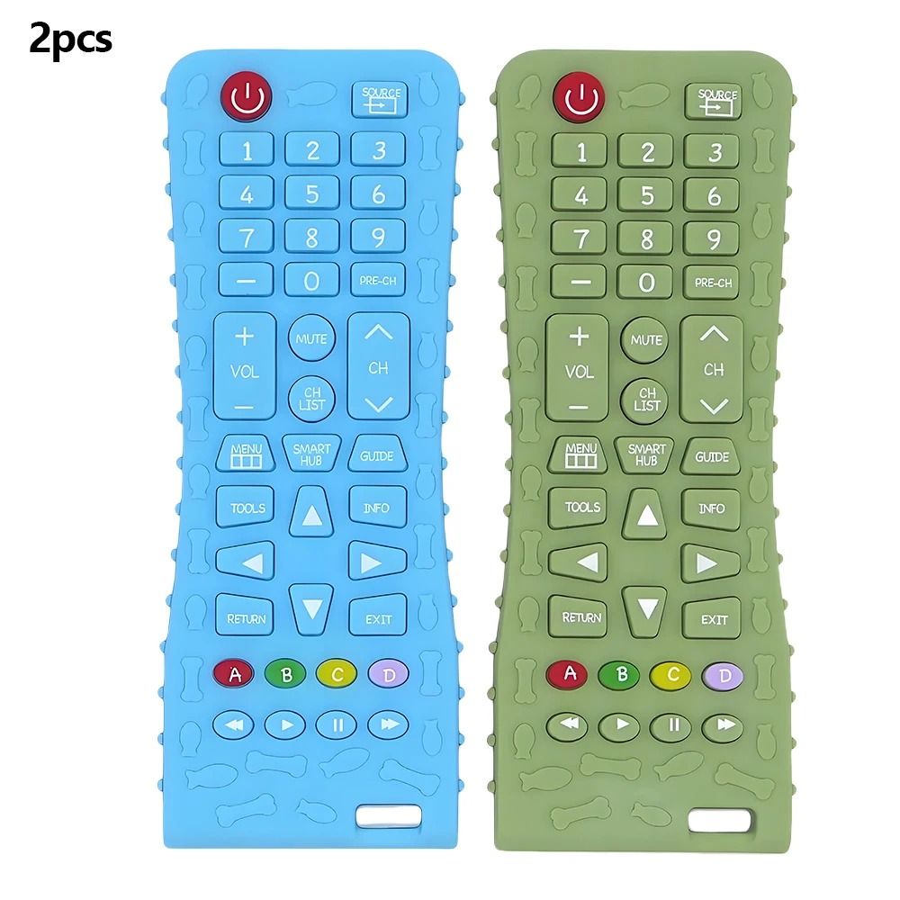 Childrens Silicone Remote Control Teether Oral Soothing Molar Toy 7