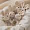 Baby Crochet Bunny Rattle Wooden Teether Newborn Educational Music Toy 2
