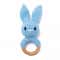 Baby Crochet Bunny Rattle Wooden Teether Newborn Educational Music Toy 8