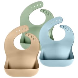 waterproof silicone baby tray bib – 4-speed adjustable soft feeding bib