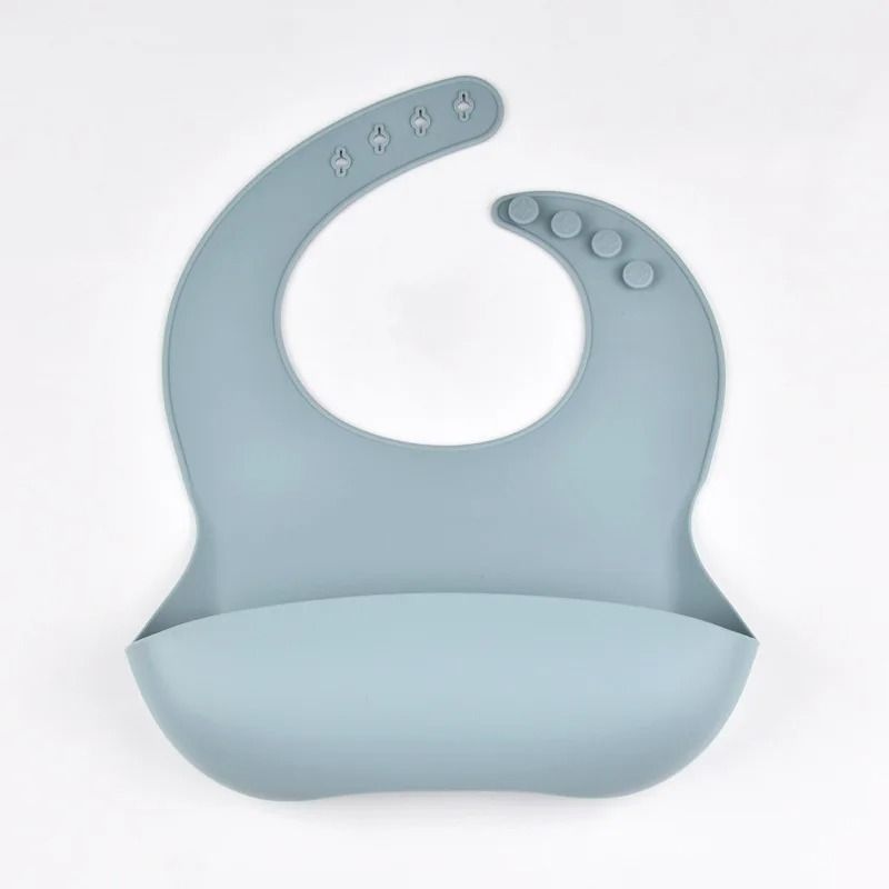 Waterproof Silicone Baby Tray Bib 4Speed Adjustable Soft Feeding Bib 9
