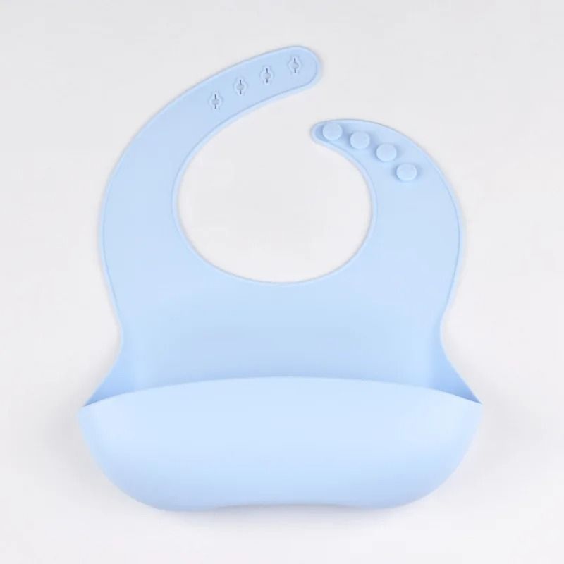 Waterproof Silicone Baby Tray Bib 4Speed Adjustable Soft Feeding Bib 11