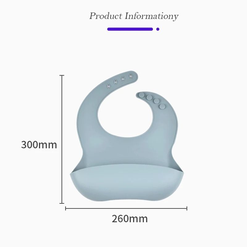 Waterproof Silicone Baby Tray Bib 4Speed Adjustable Soft Feeding Bib 1