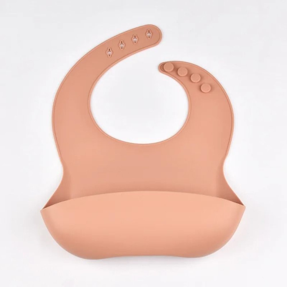 Waterproof Silicone Baby Tray Bib 4Speed Adjustable Soft Feeding Bib 6
