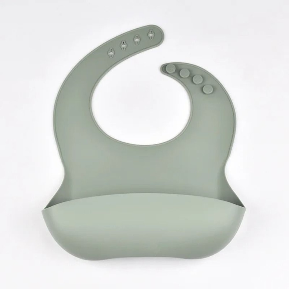 Waterproof Silicone Baby Tray Bib 4Speed Adjustable Soft Feeding Bib 8