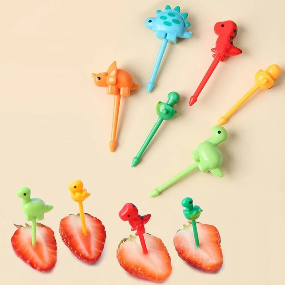 Animal Fruit Fork Set Mini Cartoon FoodGrade Bento Lunch Accessories 5