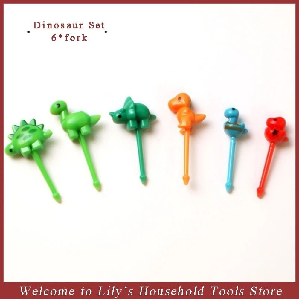 Animal Fruit Fork Set Mini Cartoon FoodGrade Bento Lunch Accessories 7