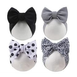 2pcs/set rainbow & floral print bullet fabric baby headbands – one size fits all