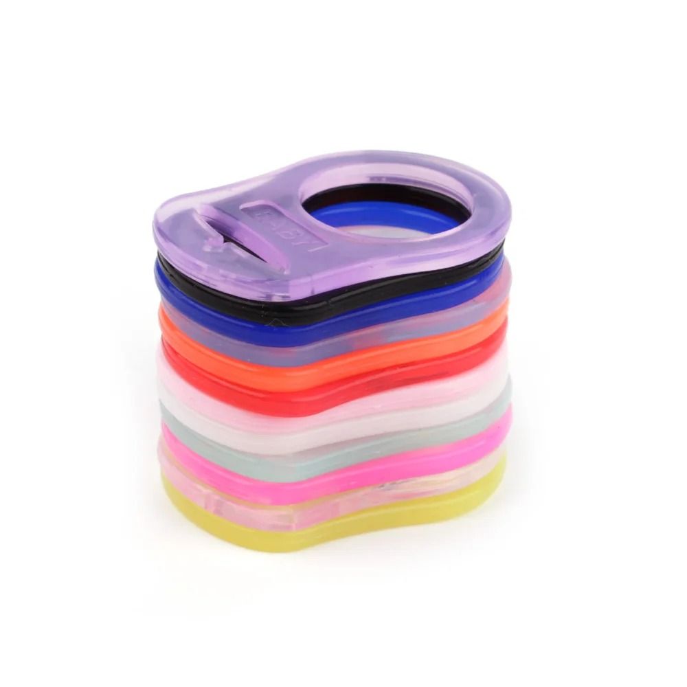 12 Pcs Silicone Pacifier Adapters BPAFree DIY Soother Chain Holder Clips 2