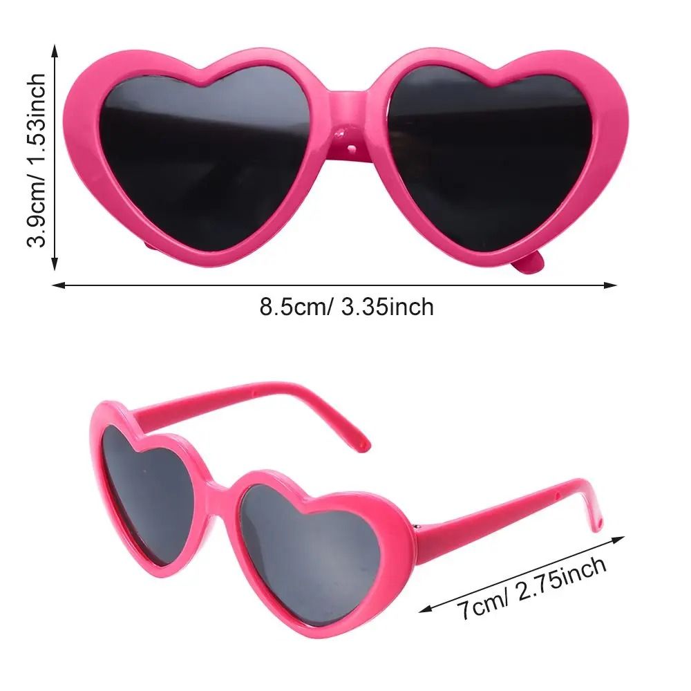 HeartShaped Miniature Doll Sunglasses Candy Color Eyewear For 60cm Dolls 5