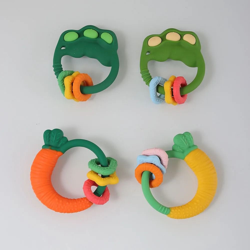 2025 Soft Silicone Carrot Teether BPAFree Teething Relief Sensory Toy 0