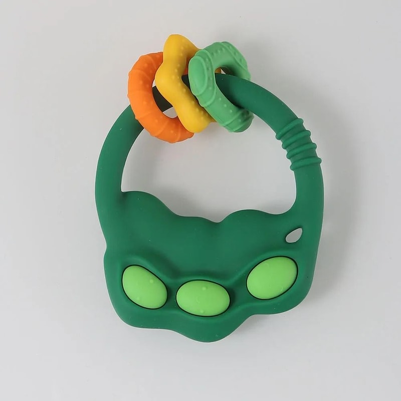 2025 Soft Silicone Carrot Teether BPAFree Teething Relief Sensory Toy 5