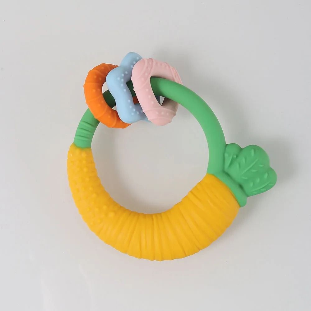 2025 Soft Silicone Carrot Teether BPAFree Teething Relief Sensory Toy 7