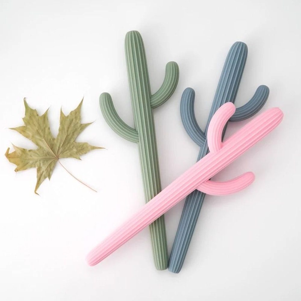 Silicone Cactus Teether Straw BPAFree Fidget Toy Infant Chewing Accessory 0