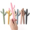 Silicone Cactus Teether Straw BPAFree Fidget Toy Infant Chewing Accessory 1