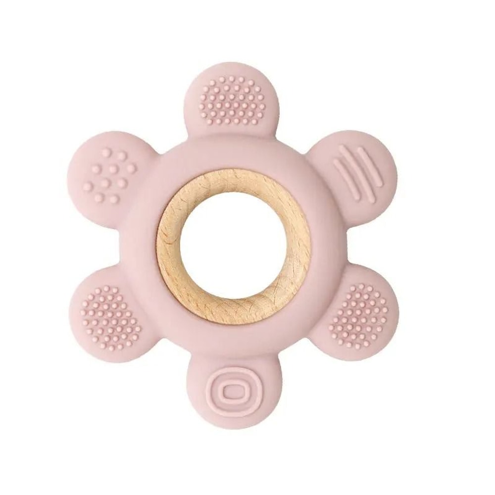 FruitTheme Silicone Wooden Baby Teether BPAFree Infant Chewing Toy 20