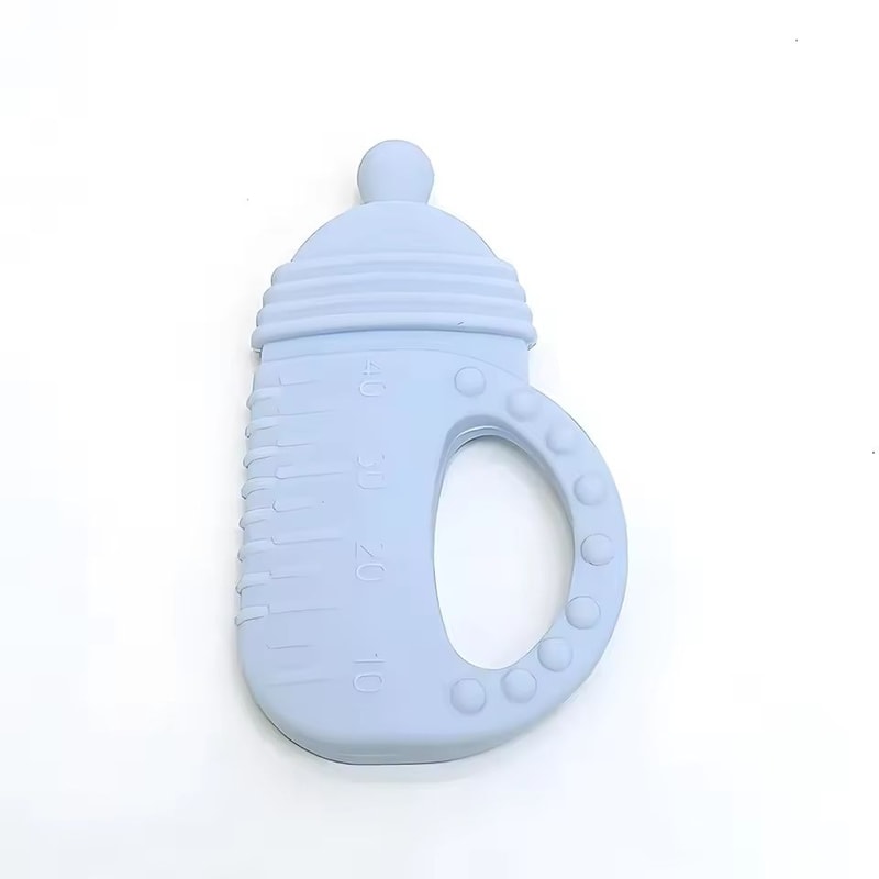 Silicone Baby Bottle Teether FoodGrade Molar Toy With EasyGrip Handle 10