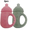 Silicone Baby Bottle Teether FoodGrade Molar Toy With EasyGrip Handle 13