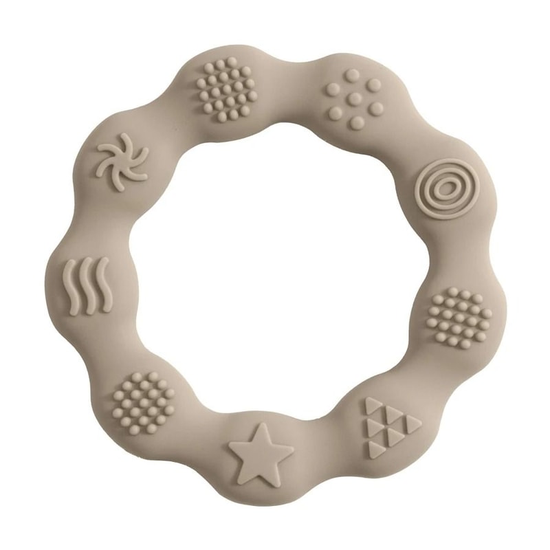 MultiTextured Silicone Teether Ring Sensory Tactile Cognition Molar Toy 9