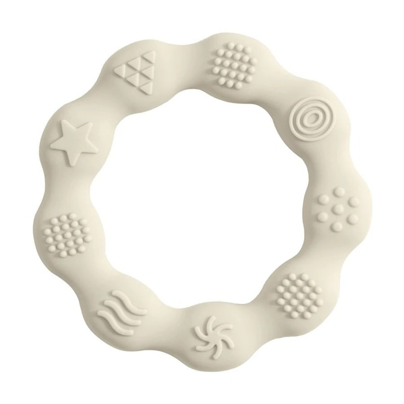 MultiTextured Silicone Teether Ring Sensory Tactile Cognition Molar Toy 10