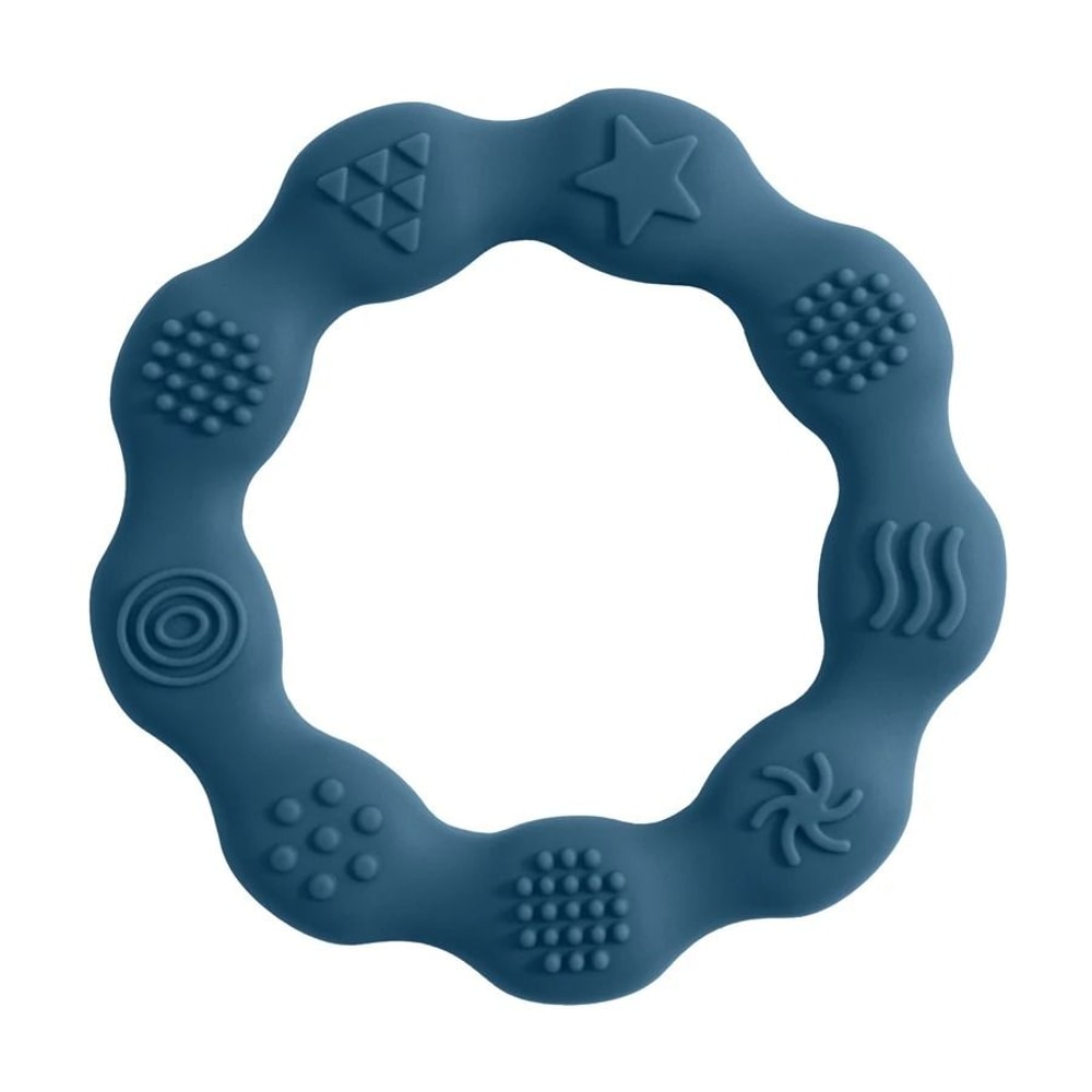 MultiTextured Silicone Teether Ring Sensory Tactile Cognition Molar Toy 12