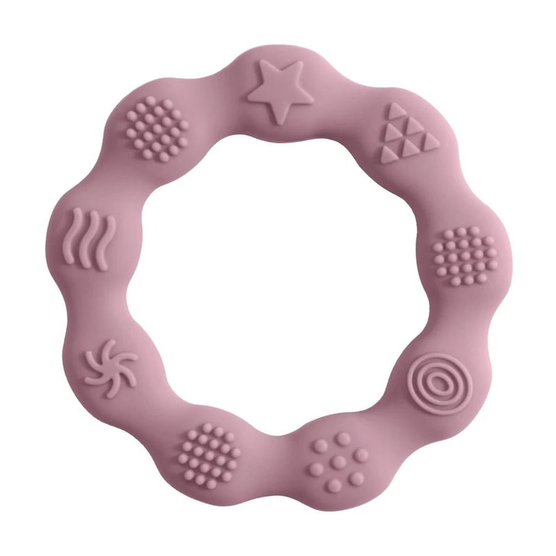 MultiTextured Silicone Teether Ring Sensory Tactile Cognition Molar Toy 7