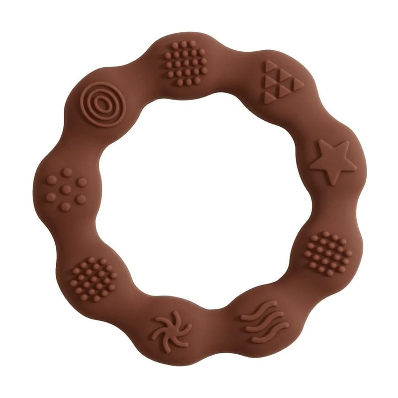MultiTextured Silicone Teether Ring Sensory Tactile Cognition Molar Toy 8