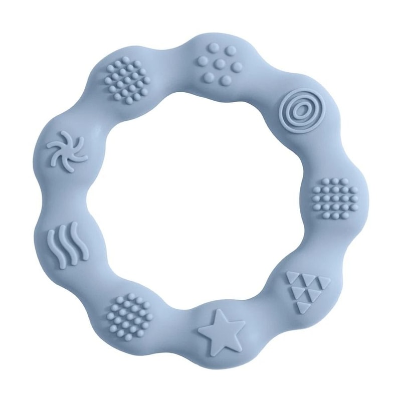 MultiTextured Silicone Teether Ring Sensory Tactile Cognition Molar Toy 17
