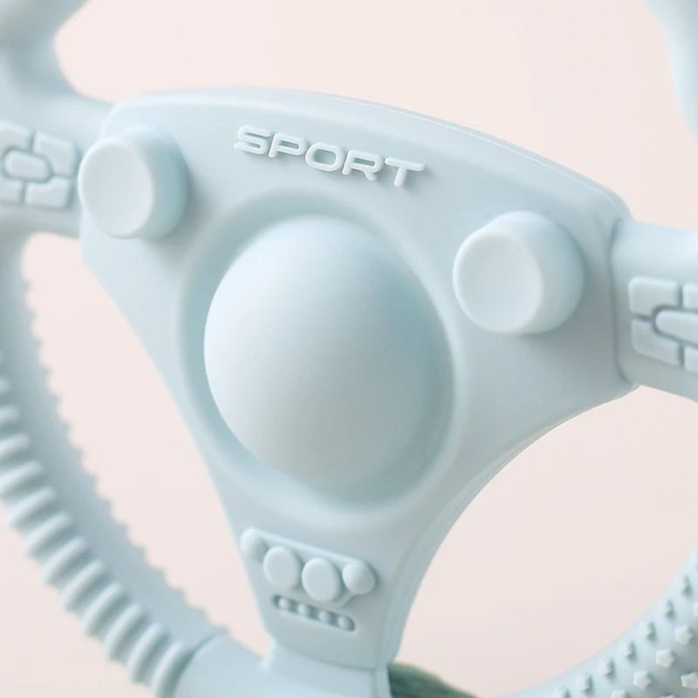 Steering Wheel Silicone Baby Teether FoodGrade Sensory Molar Toy 3