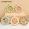 Botanical Silicone Baby Teether Ring BPAFree Leaf Sensory Molar Toy 0