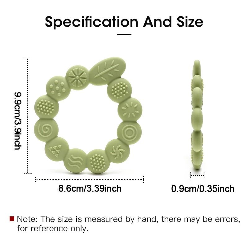 Botanical Silicone Baby Teether Ring BPAFree Leaf Sensory Molar Toy 2