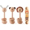 Montessori Wooden Animal Rattle Teether Cartoon Rabbit Crocodile Puzzle Game 0