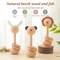 Montessori Wooden Animal Rattle Teether Cartoon Rabbit Crocodile Puzzle Game 1
