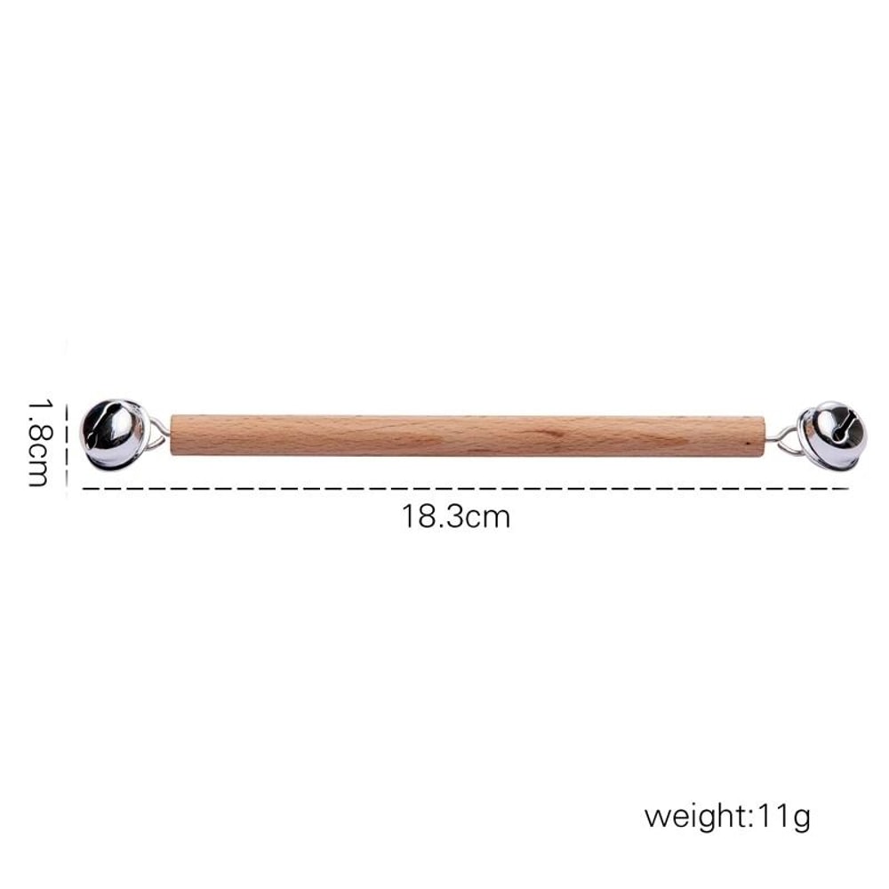 Montessori Wooden Bell Rattle BPAFree Intelligence Development Teething Toy 7