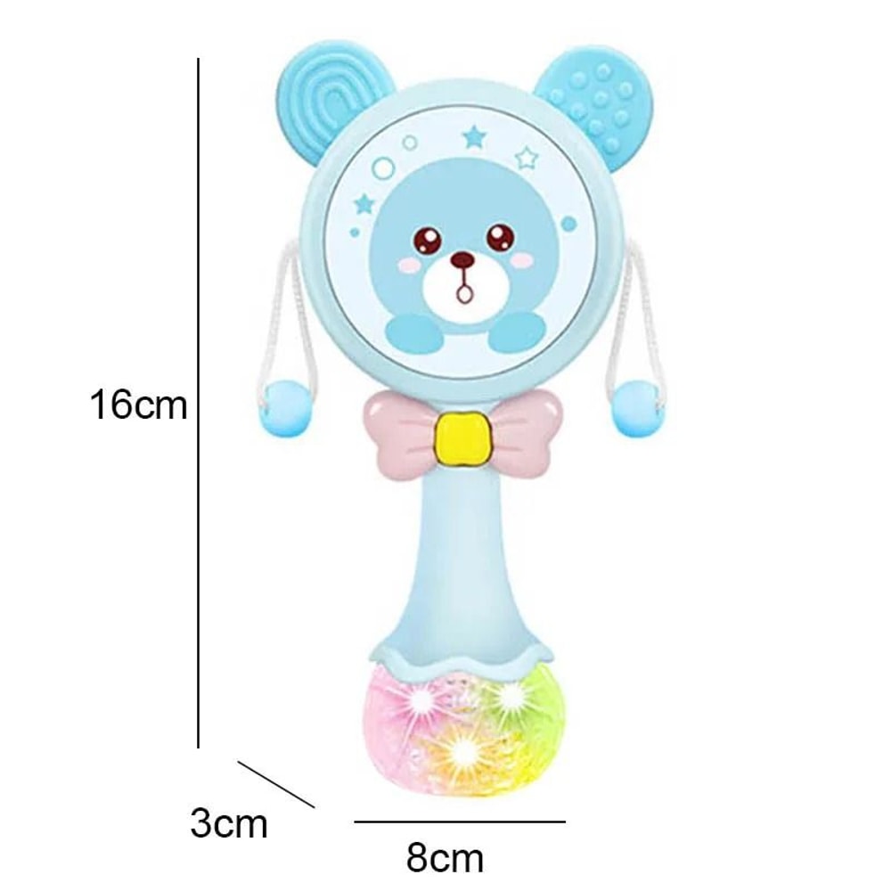 2025 Flashing Musical Rabbit Hand Bell Early Educational Teether Rattle Toy 012M 13